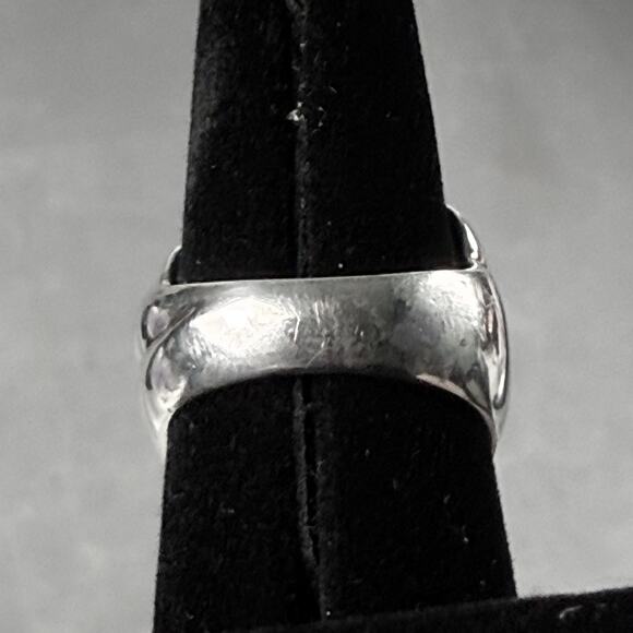 Vintage Taxco Mexico 925 Sterling Silver Ribbed Dome Shell Ring Size 5 TV-47 - Picture 4 of 13